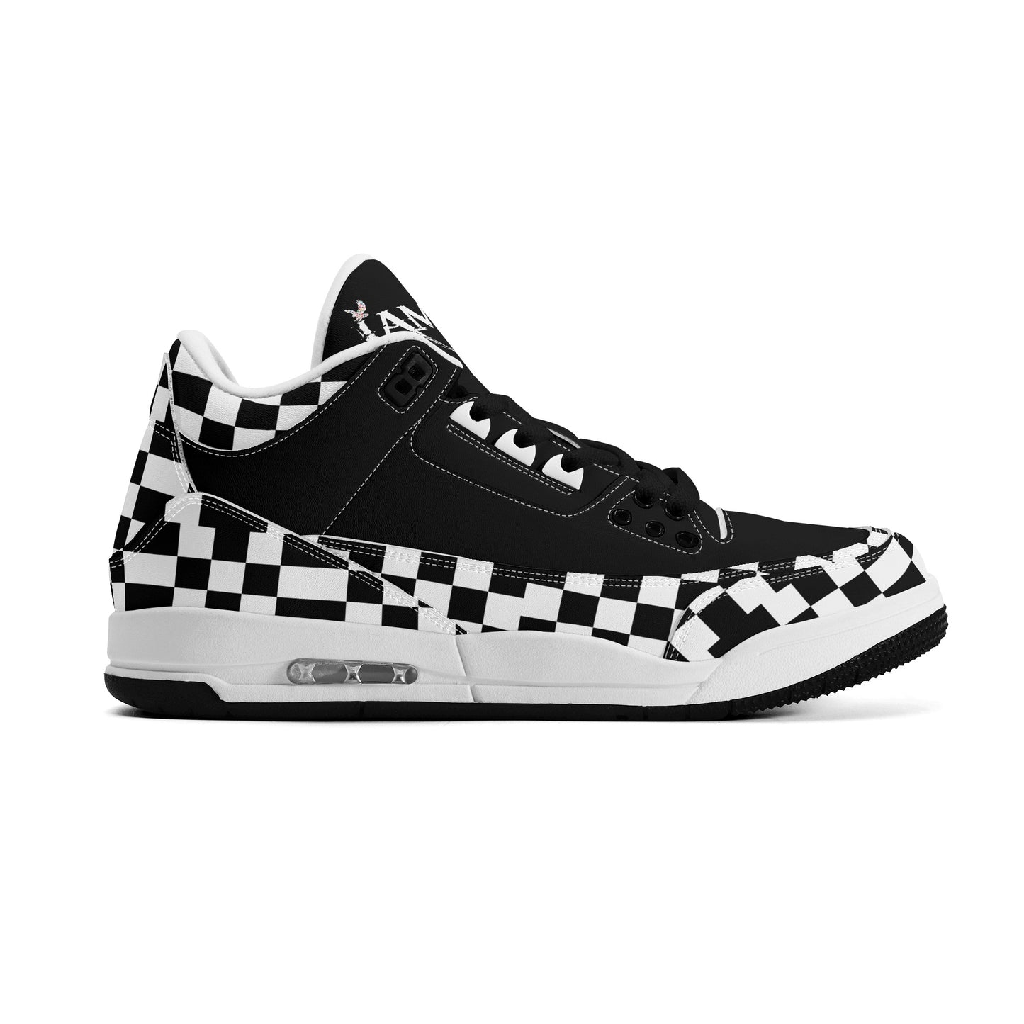 Mens Retro High Top Leather Basketball Sneakers-A5