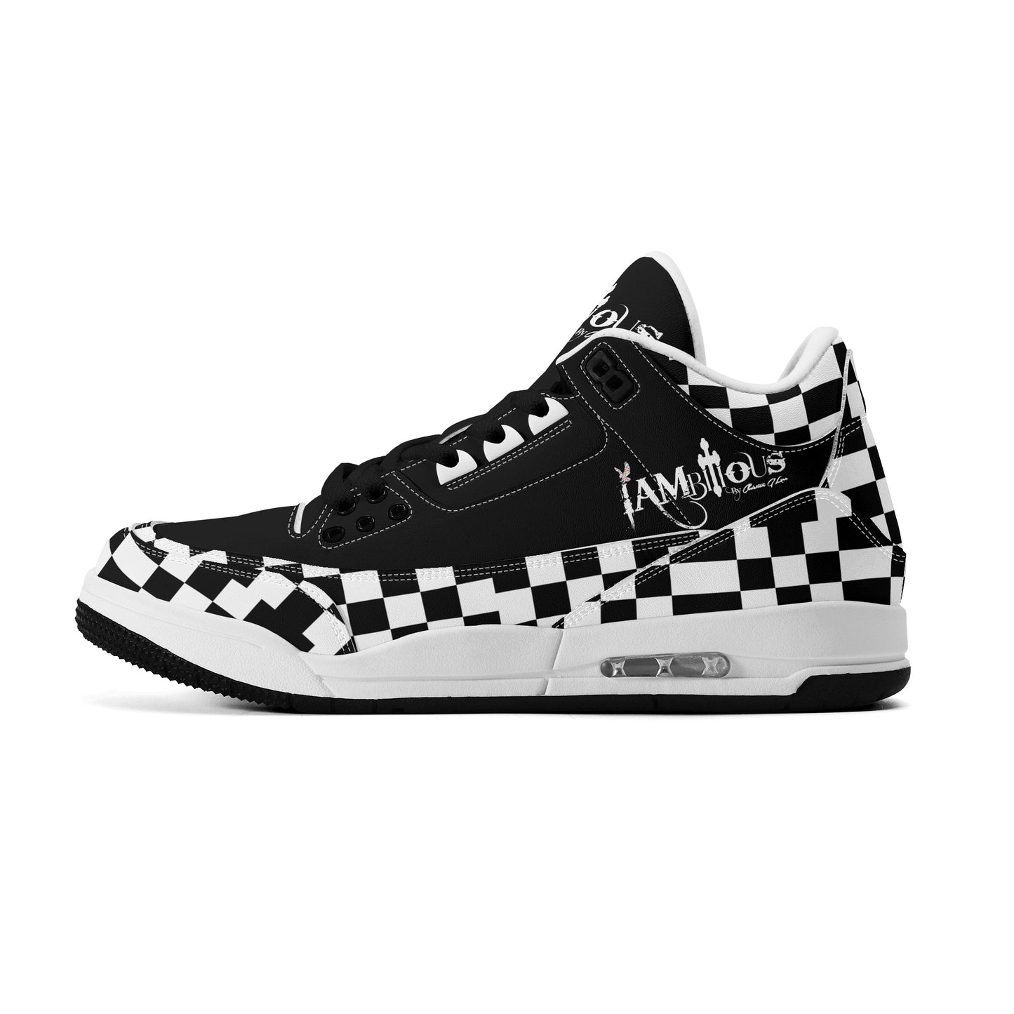 Mens Retro High Top Leather Basketball Sneakers-A5