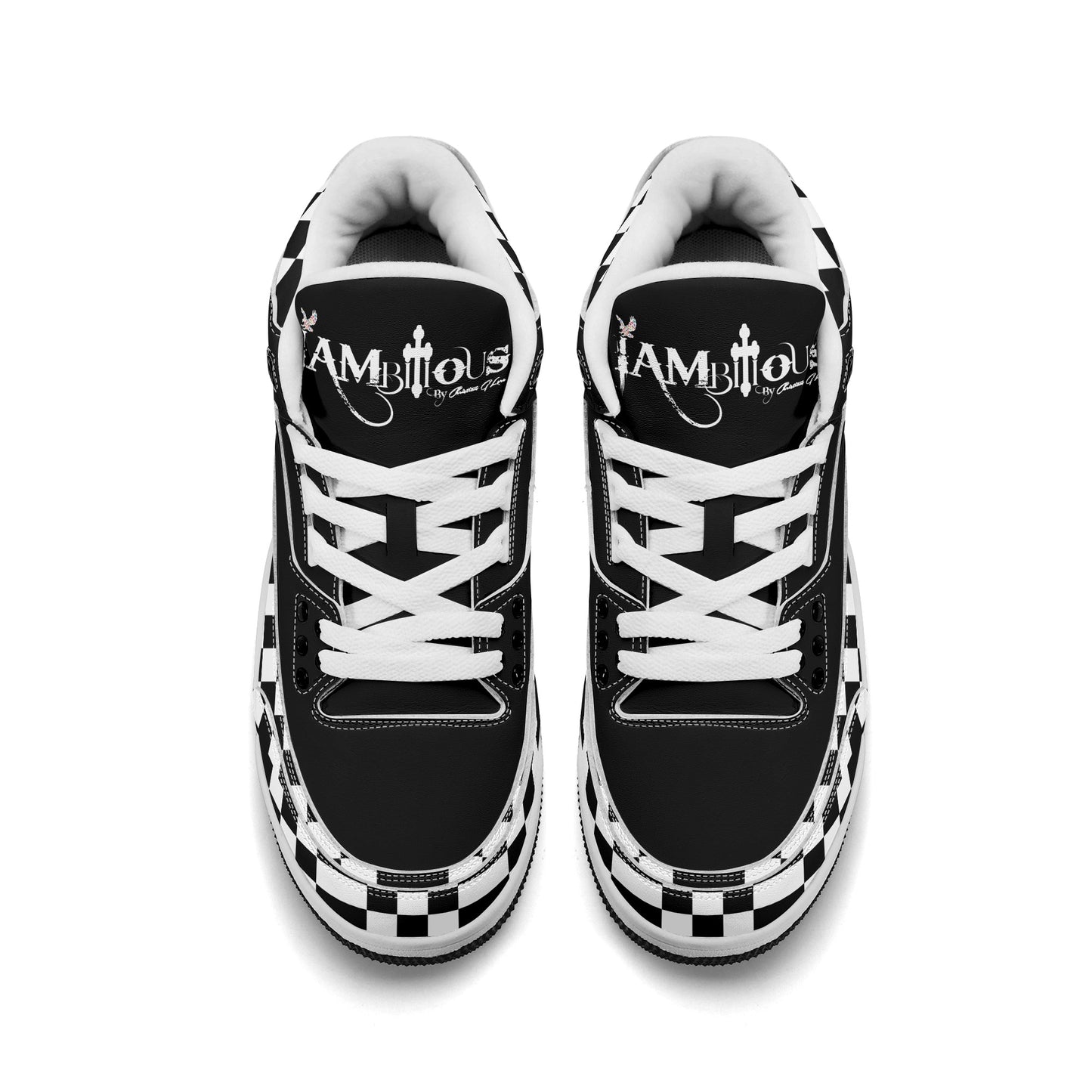 Mens Retro High Top Leather Basketball Sneakers-A5