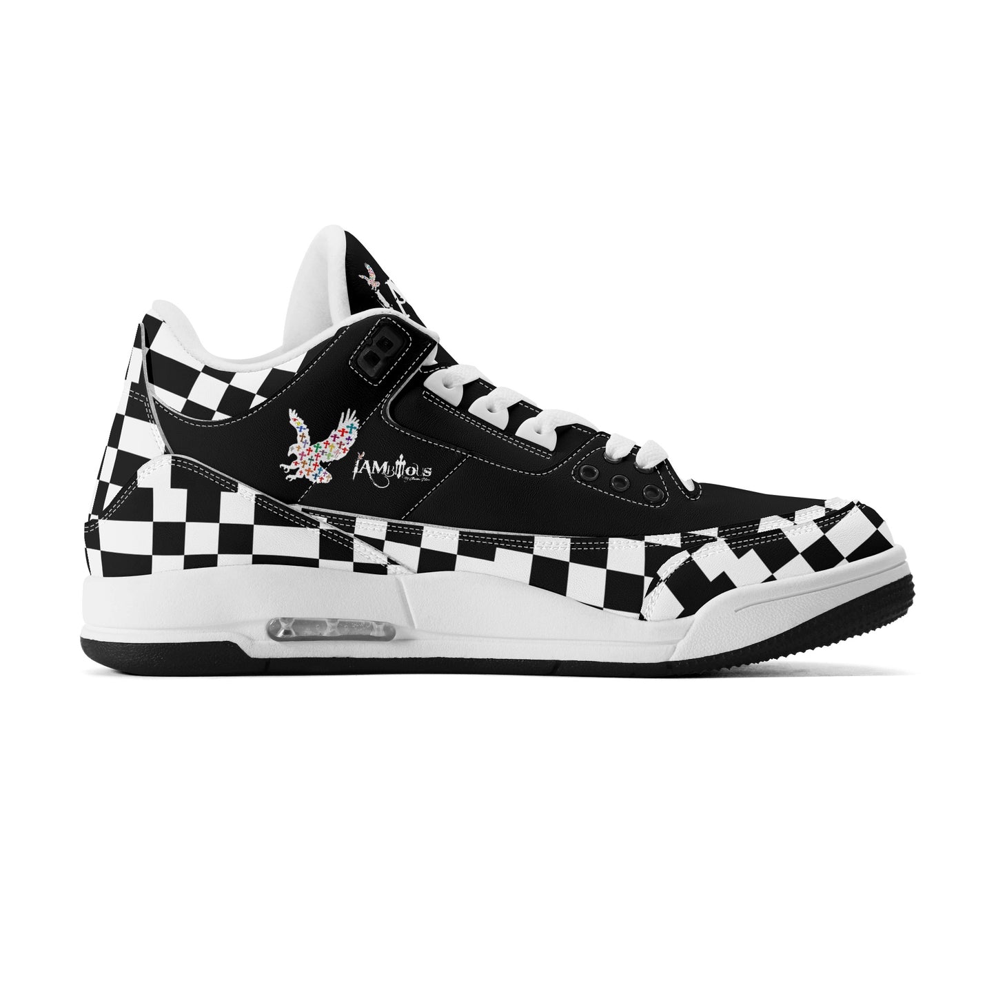 Mens Retro High Top Leather Basketball Sneakers-A5
