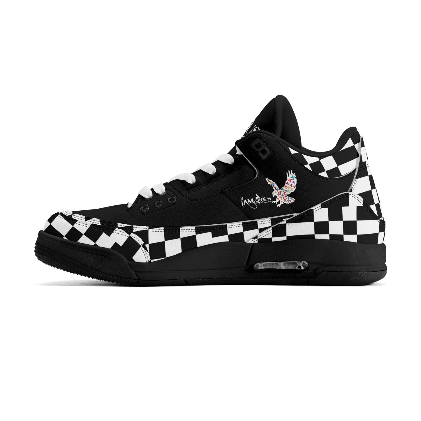 Mens Retro High Top Leather Basketball Sneakers-A5