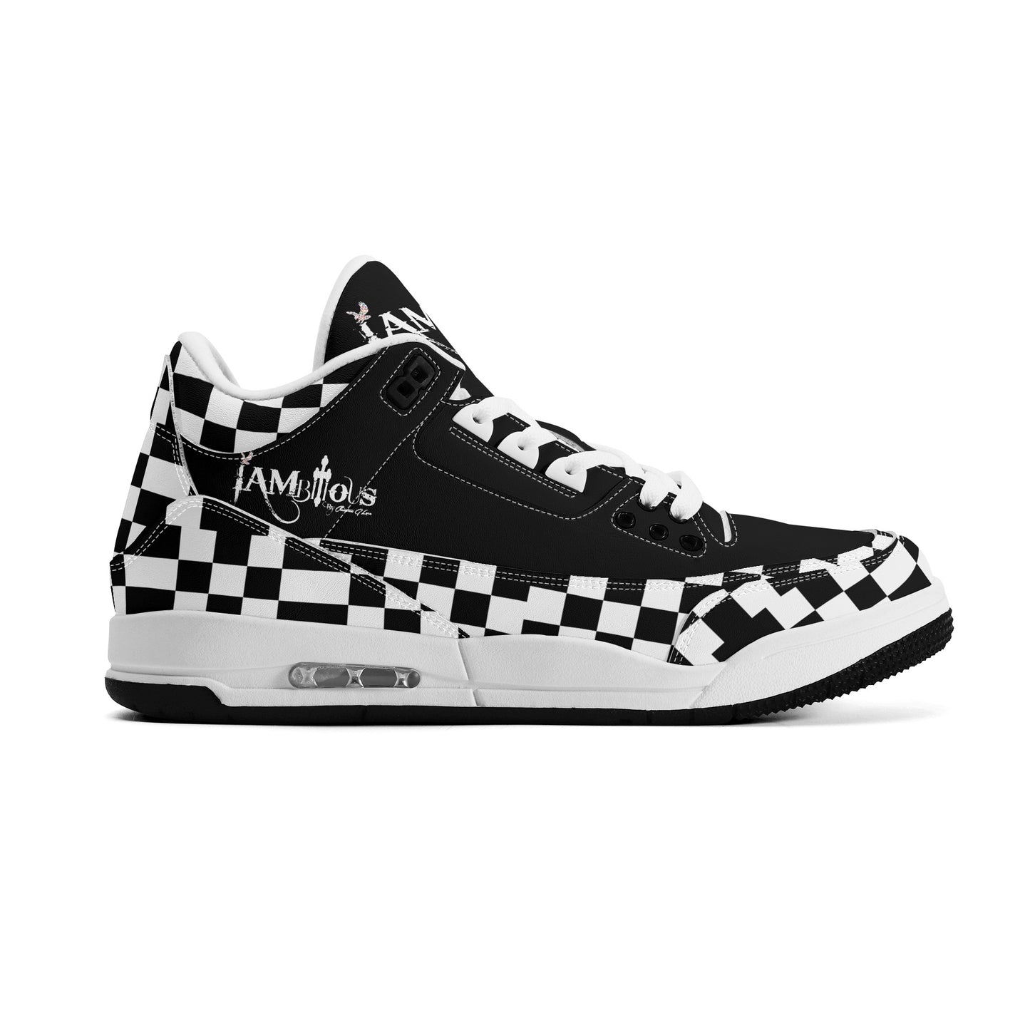 Mens Retro High Top Leather Basketball Sneakers-A5