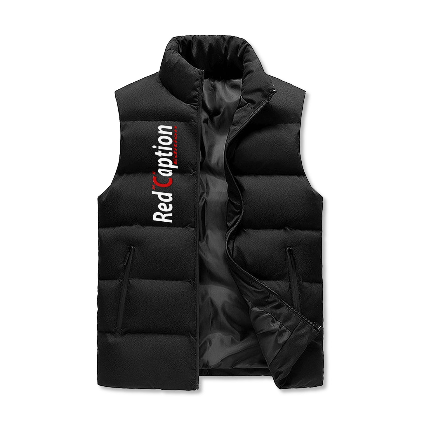 Mens Warm Stand Collar Zip Up Puffer Vest