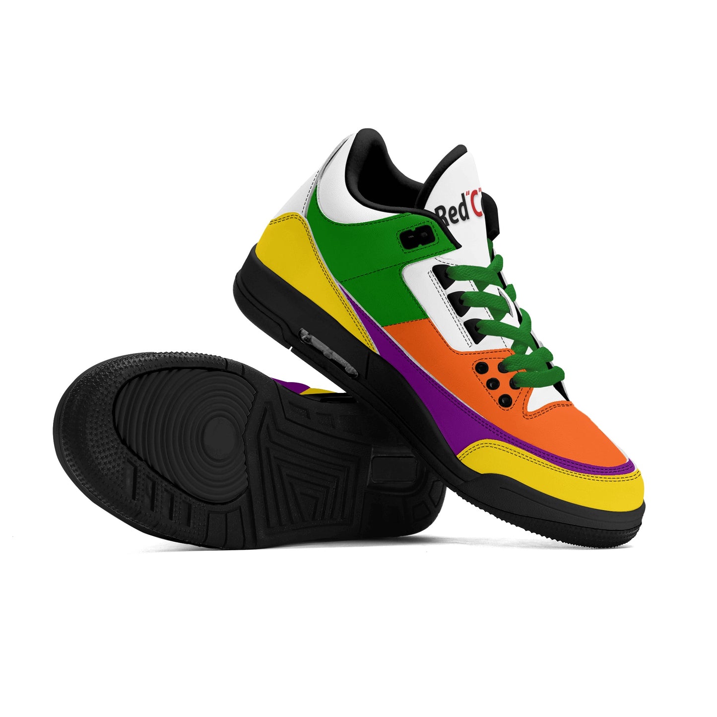 Mens Retro High Top Leather Basketball Sneakers-A5