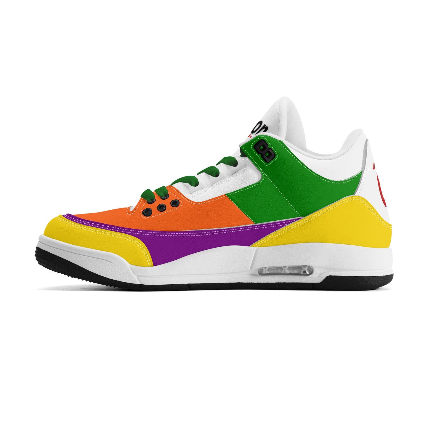 Mens Retro High Top Leather Basketball Sneakers-A5