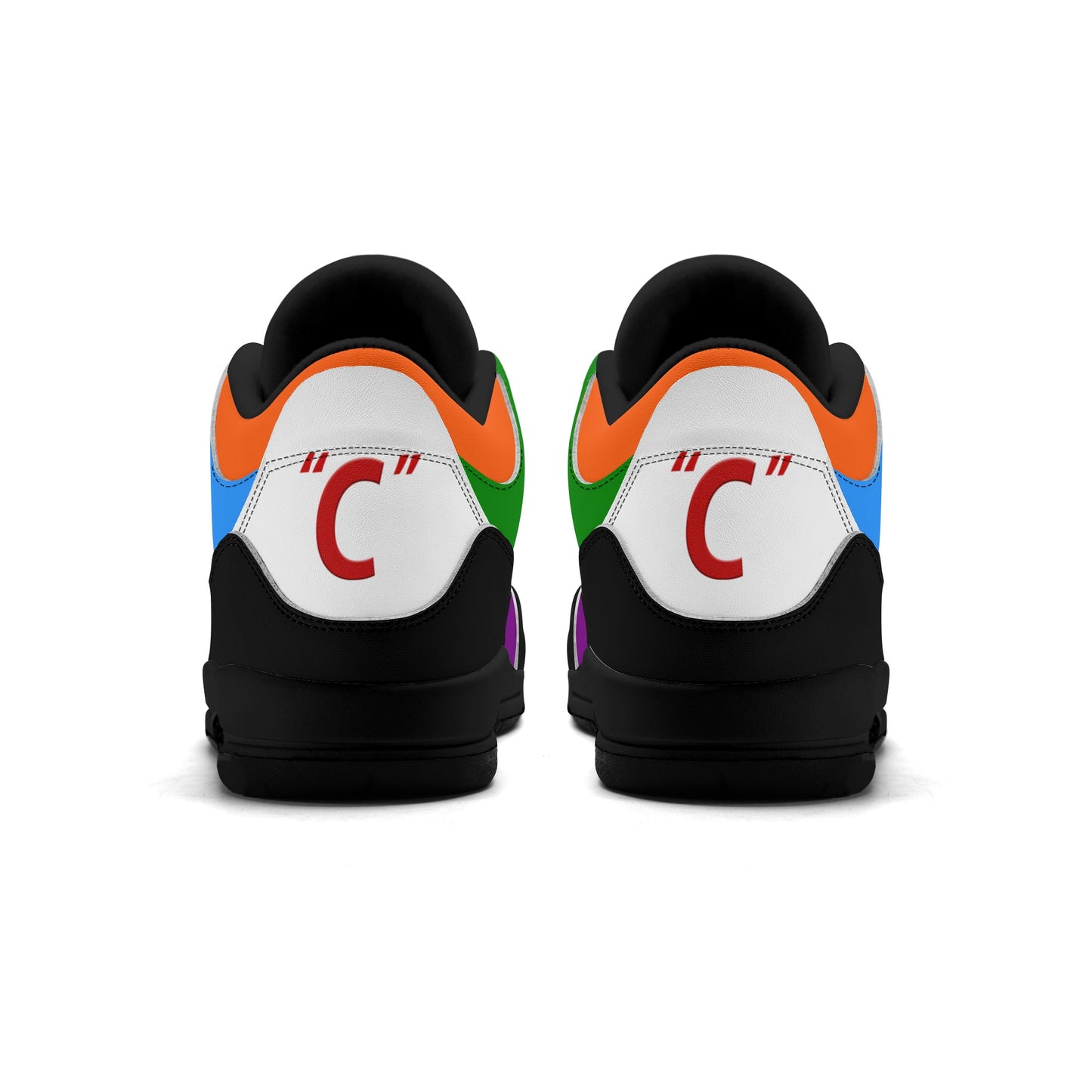 Mens Retro High Top Leather Basketball Sneakers-A5