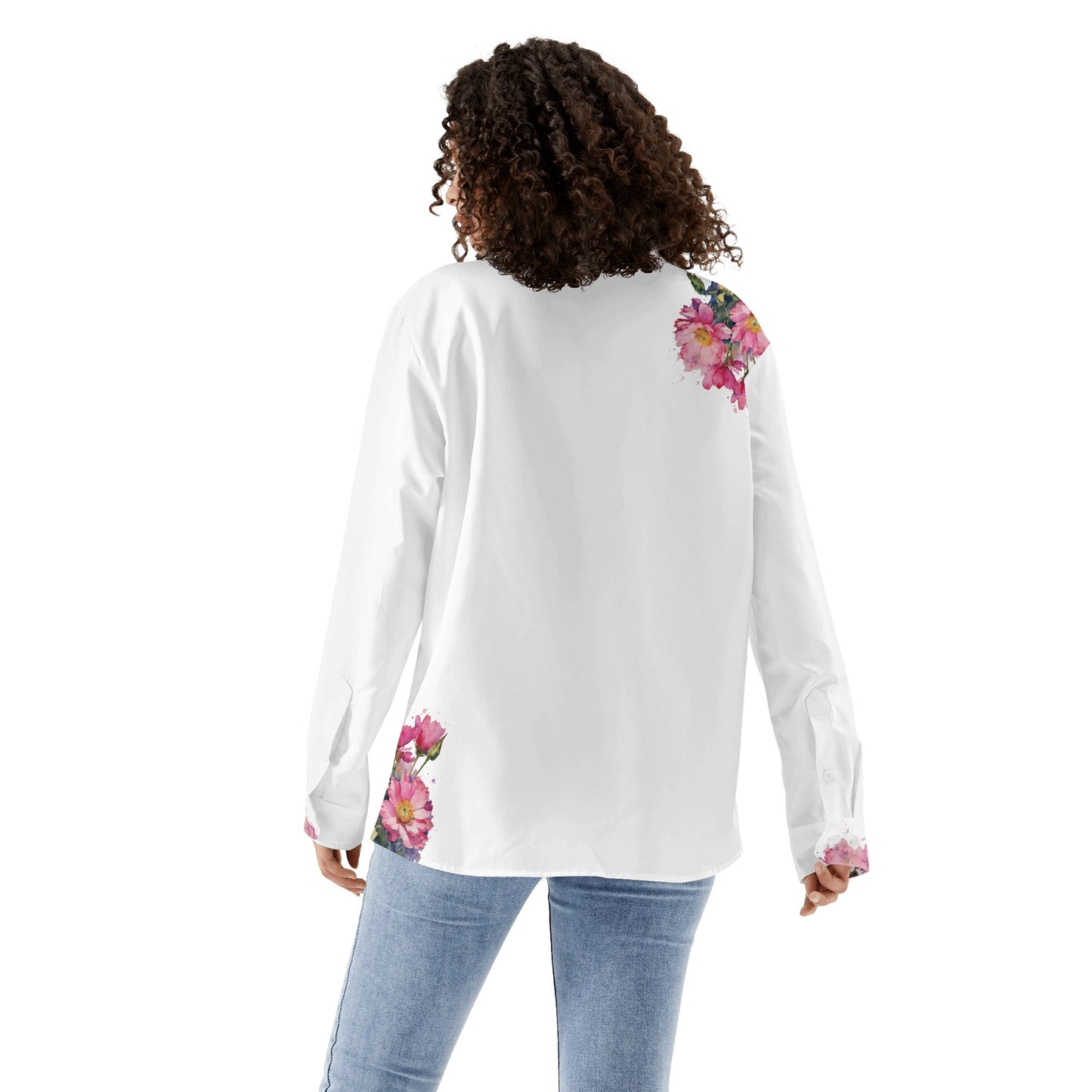 CG Pink Bloom Women's Button Down Shirt