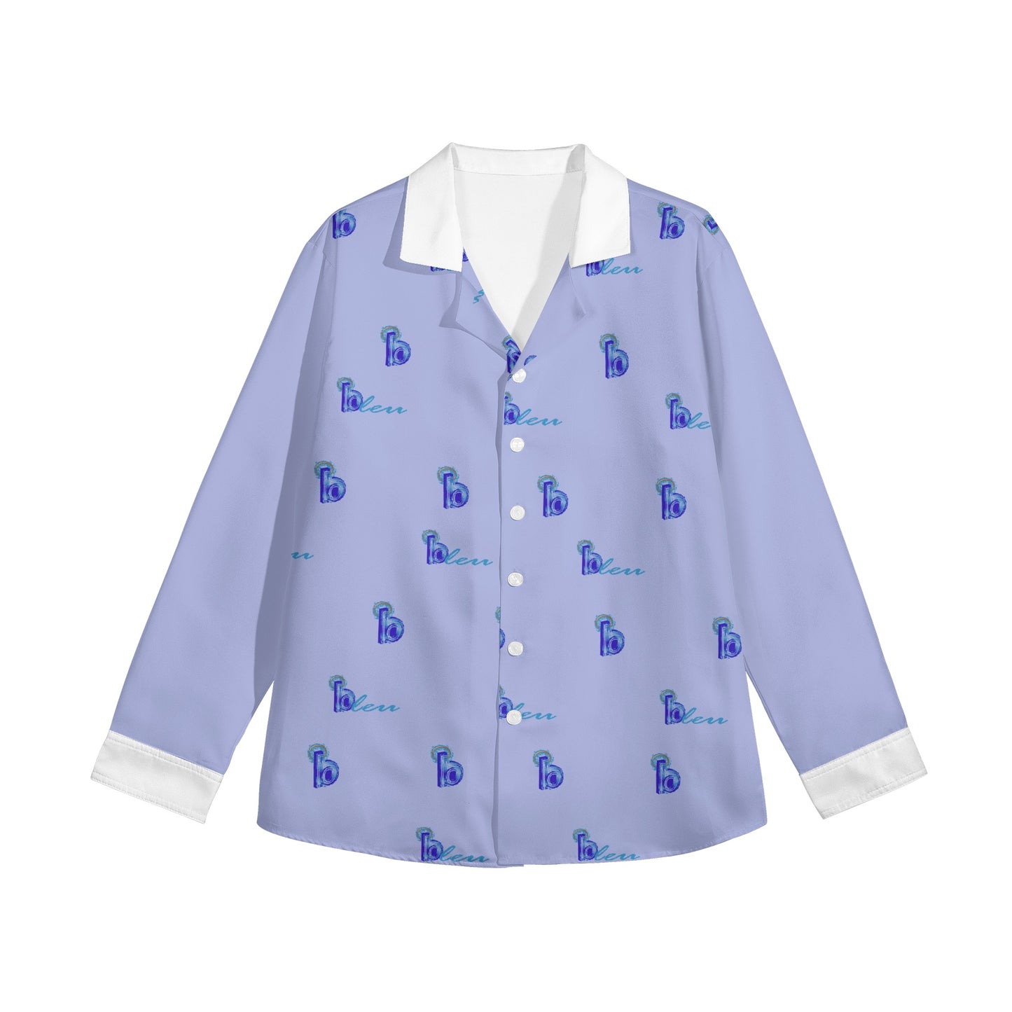 Blue bleu Button Down Shirt