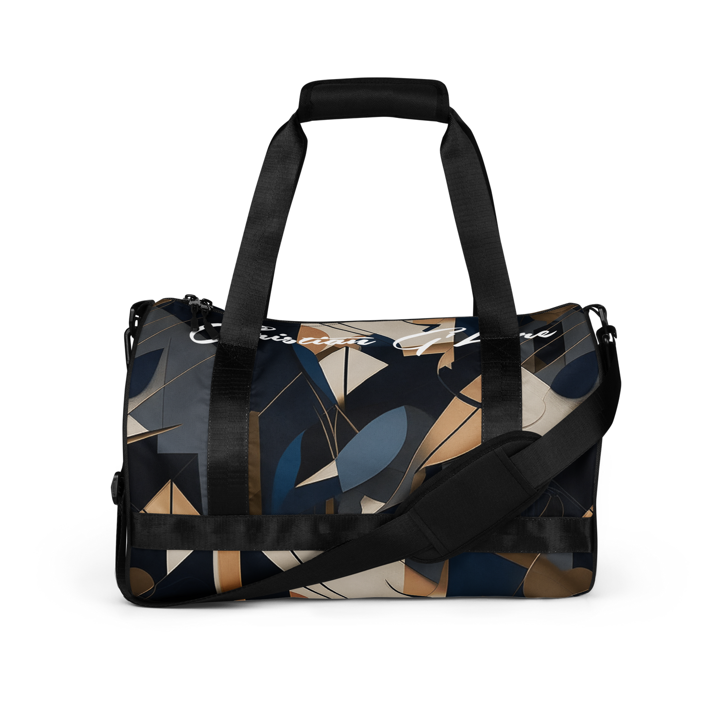 CG Abstract brown and blue Gym Bag