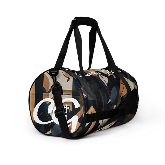 CG Abstract brown and blue Gym Bag