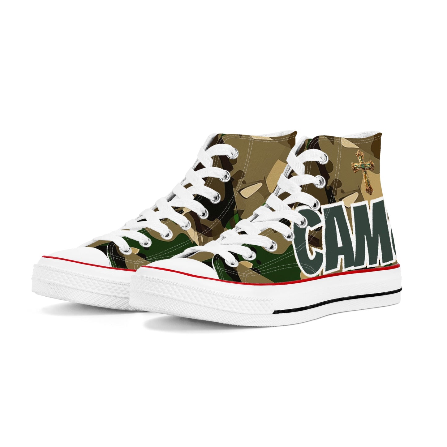 Womens Camo Classic Canvas High Top