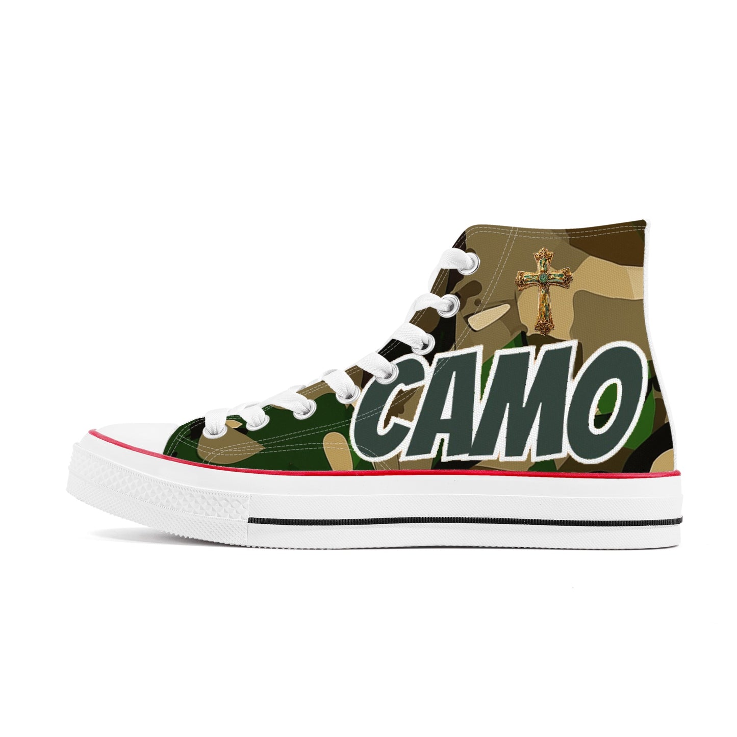 Mens Camo Classic High Top  Canvas