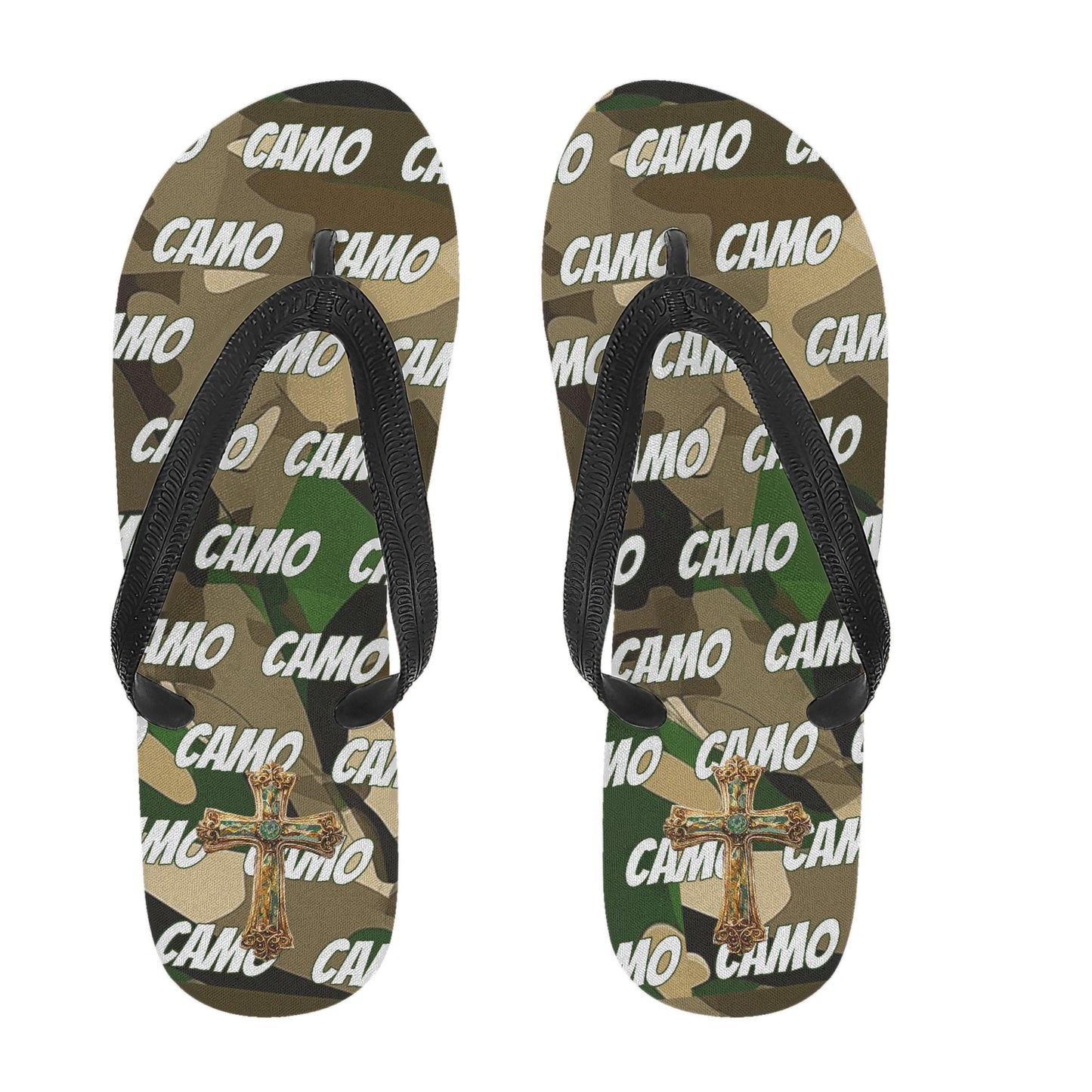 Womens Camo Flip Flops