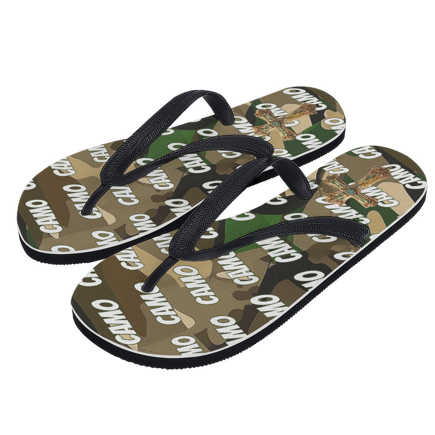 Mens Camo Flip Flops