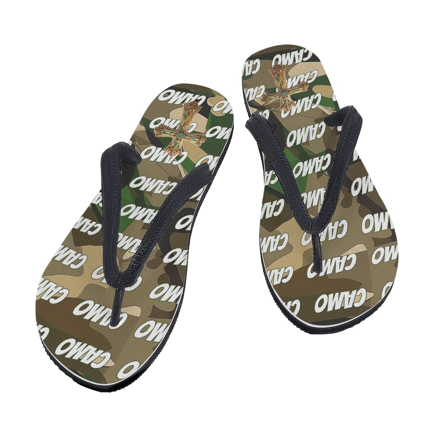 Mens Camo Flip Flops