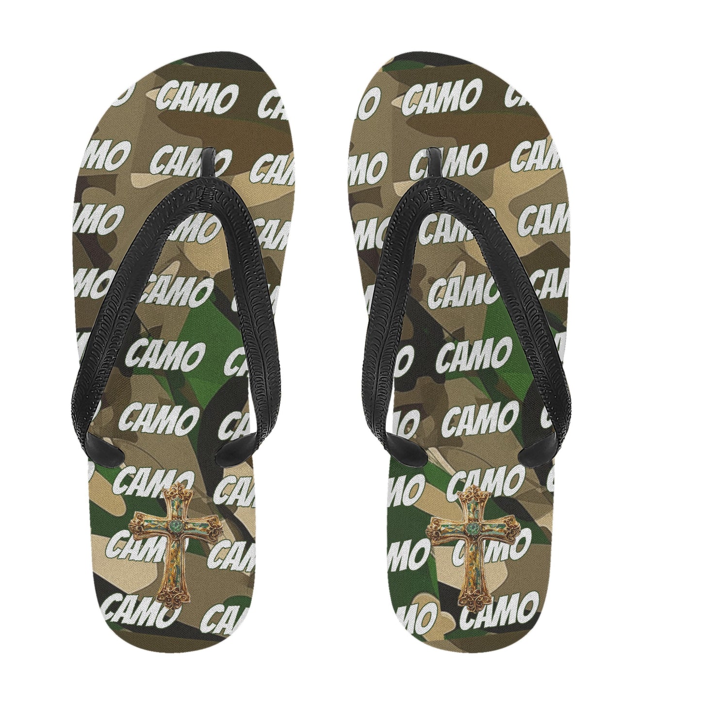 Mens Camo Flip Flops