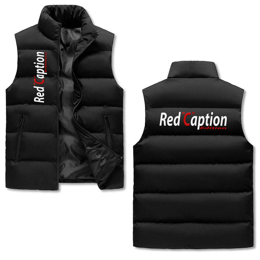 Mens Warm Stand Collar Zip Up Puffer Vest