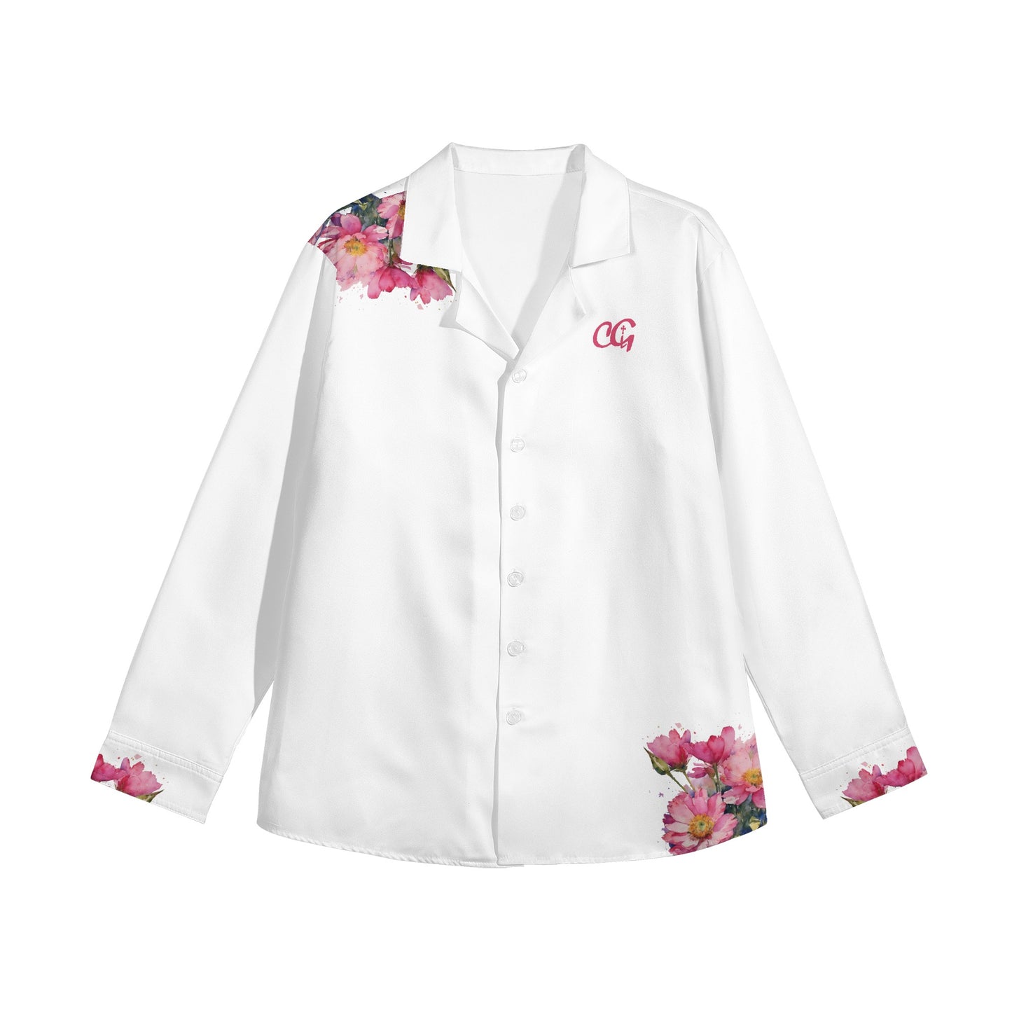 CG Pink Bloom Women's Button Down Shirt