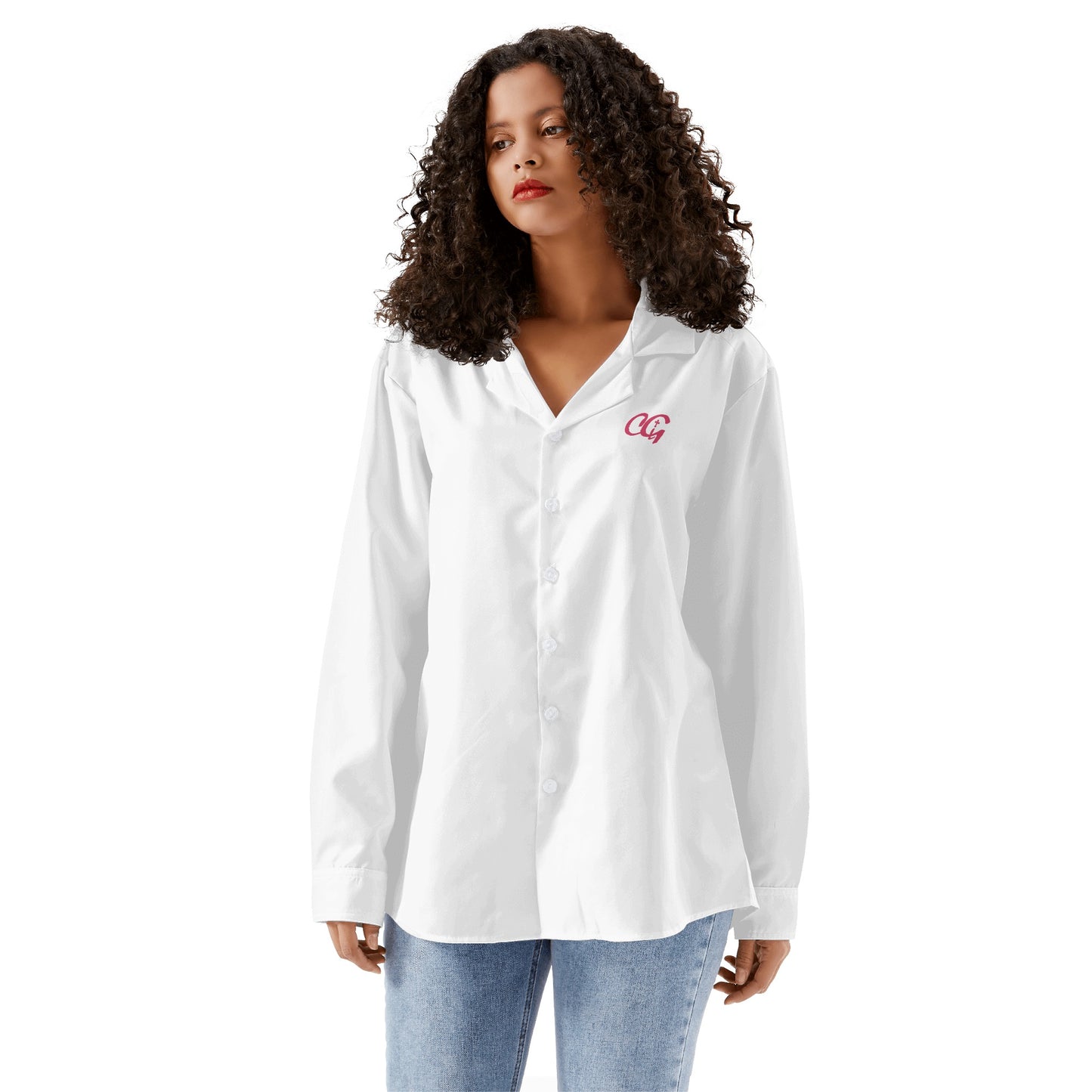 Pink CG Women's Button Down Shirt