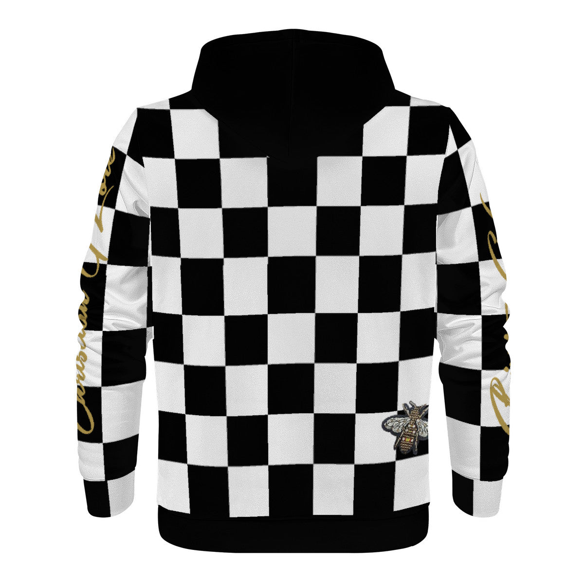 Black, White, and Cross All Over Hoodie